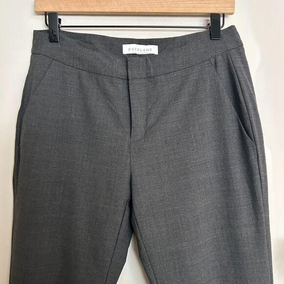 Everlane Women's The Slim Wool Trouser - Charcoal Gray - Picture 4 of 9